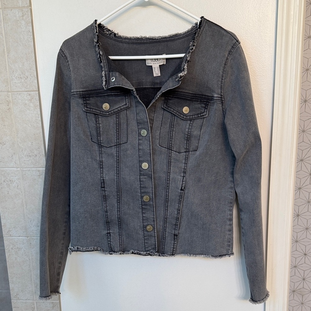 Logo  Dark Gray Denim Jacket